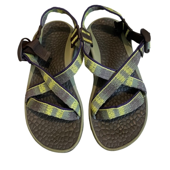 EUC Chacos Green/Gray Strappy Sandals - Picture 1 of 7